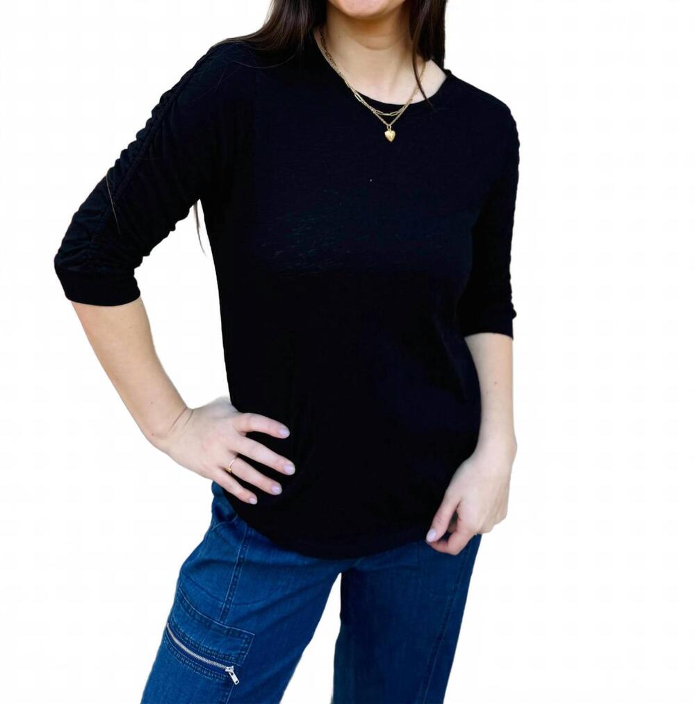 NEW DYLAN women's julia knit top in black